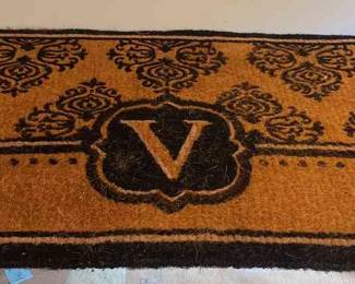 Large Outdoor Mat Monogrammed V