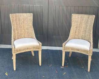Essentials for Living Woven Wicker Chairs