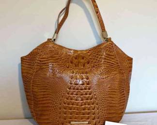 Brahmin Mariann Open Tote Dark Rum 
