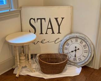  Stay Awhile Sign, Wall Clock, And More