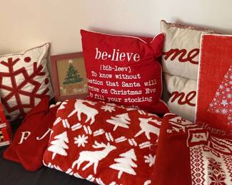 Red Christmas Pillows More