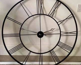 Large Metal Wall Clock