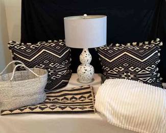 Large Floor Pillows, Lamp, And More