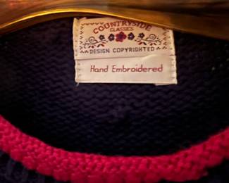 I love America sweater hand embroidered