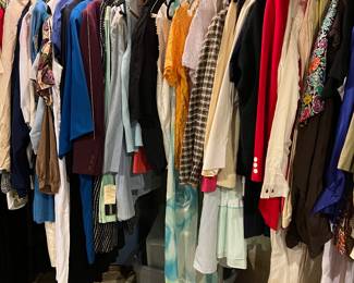 Ladies, Men's & children's clothing. $1.00 an article unless marked otherwise.