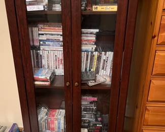 DVD's and bookcase