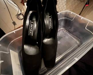 Ladies J. Rene shoes with mink detail