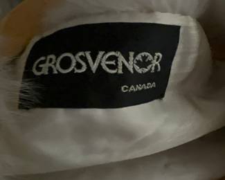 Grosvenor white fox shawl with fox tails