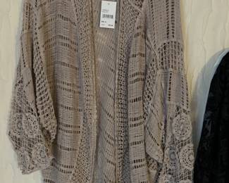 Ladies cotton lace sweater large size