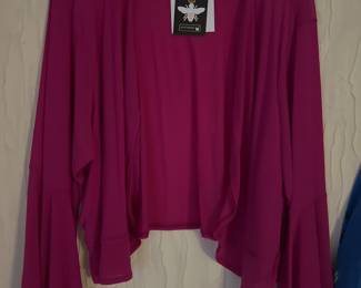 Dress blouse with fan sleaves