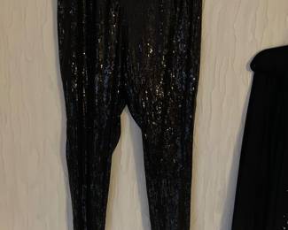 Ladies sequin stretch tights Large size