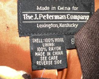 J. Peterman Company wool coat size 8