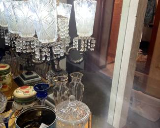 One of a pair of electrified lamps