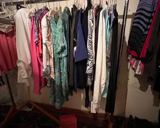 Loads of vintage clothes, shoulder pads and all. Most new old stock. Most clothes $1.00 an article unless marked otherswise