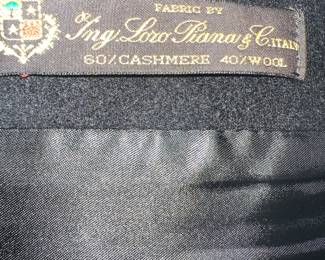 Full length cashmere and wool ladies coat with mink collar and cuffs