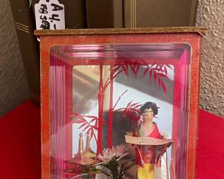 Geisha Girl in Enclosed Display Case
