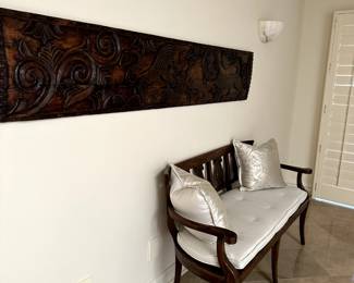 Indonesian Hand Carved Wall Art-$300 (bench has sold)