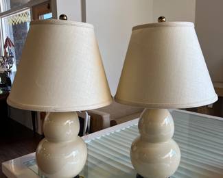 Double Gourd Table Lamps Pair-$300