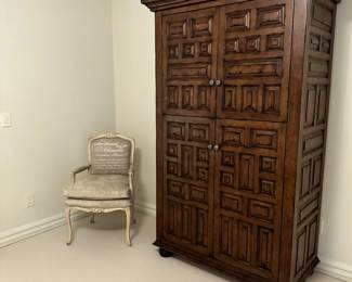 Solid Wood Transitional Armoire-$750 (chair has sold)
