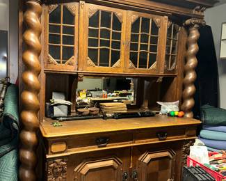 Large Carved Wood Cabinet
