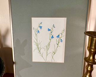 Gwen Frostic framed artwork.