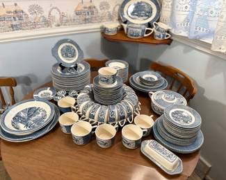 Huge china set - Currier & Ives, The Old Grist Mill.