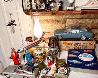 Fun toys - TWA airplane, Ford Mustang, James Bond Astin Martin & more!