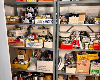 Paints, lightbulbs and usable items.