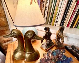 Glass grapes & bookends.