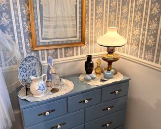 Painted 9 drawer dresser.