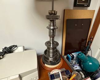 One-of-a-kind handcrafted lamp.