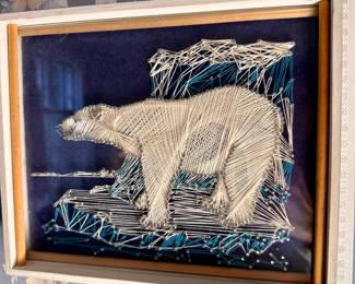 Polar bear string art.