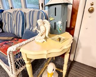 Shabby chic half-table & Ronbird Designs butterfly house.