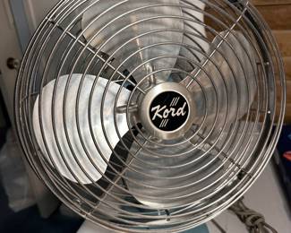 Vintage Kord oscillating table fan.
