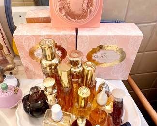 Perfumes, some never opened.