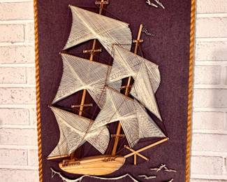 Sailing schooner string art.
