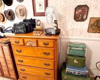 Vintage suitcases.