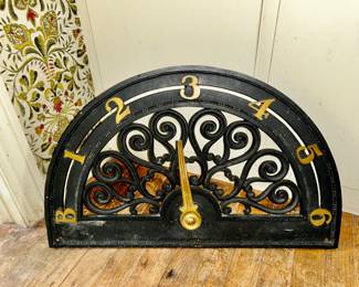 Antique cast iron elevator floor indicator dial