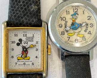 Swiss made Mickey Mouse and Donald Duck watches. 