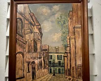 One of many, many framed pieces of art.