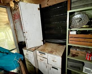 Metal cabinets, we are sure they are full! 