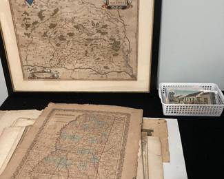 Maps & antique postcards