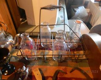 vintage milk bottle carrier