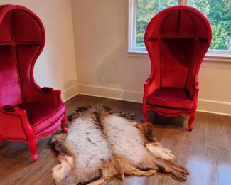 French Balloon Throne Chair (2 Available)