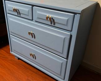 #38 - $190 blue chest 4 drawers 30x18x30	