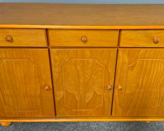 #20 - $150 - Pine 3 drawers/3 door cabinets 46x13x31	
