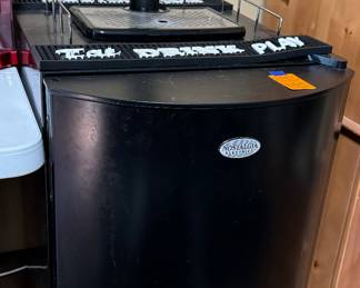 #25- $ Nostalgia electrics beer keg refrigerator 20x27x33	MODEL # 2100