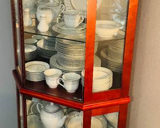 #35 - $195 Corner curio cabinet 6 shelves 30x16x72	