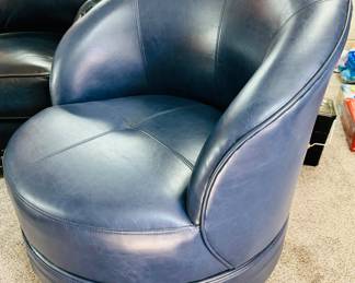 #11 - $200 Pair of naughahide grey armchairs 	