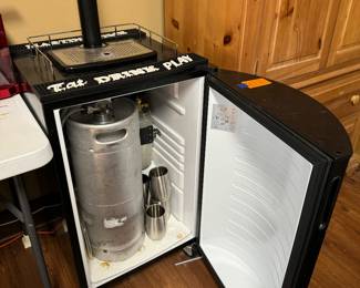 #25- $ Nostalgia electrics beer keg refrigerator 20x27x33	MODEL # 2100